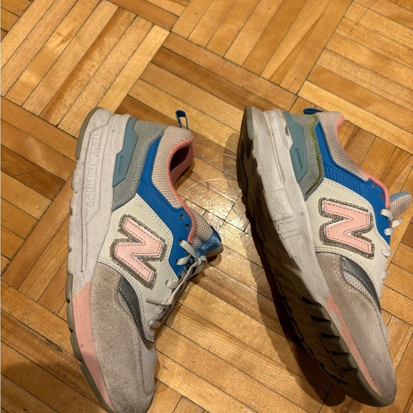 New Balance 997 Sneakers in Pink, Blue, and White - Picture 3 of 6